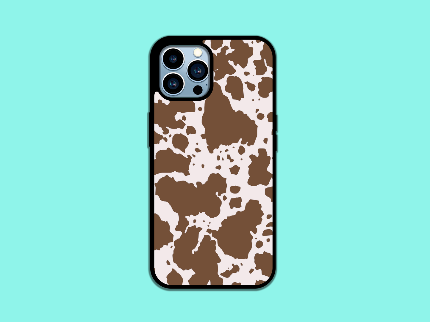Brown Cow Print Phone Case
