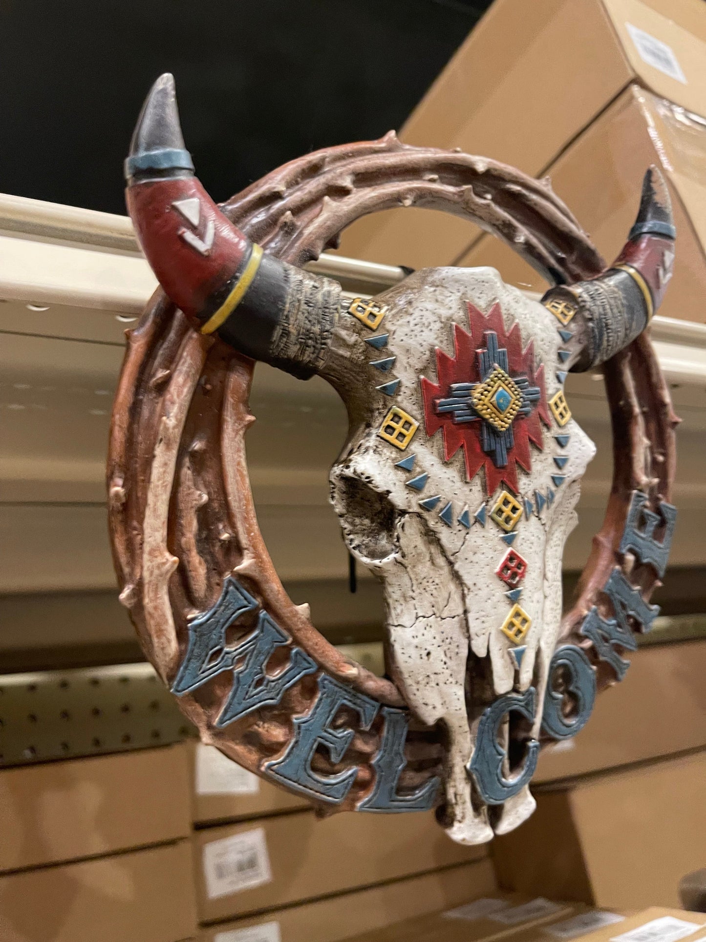 Cowskull Welcome Sign