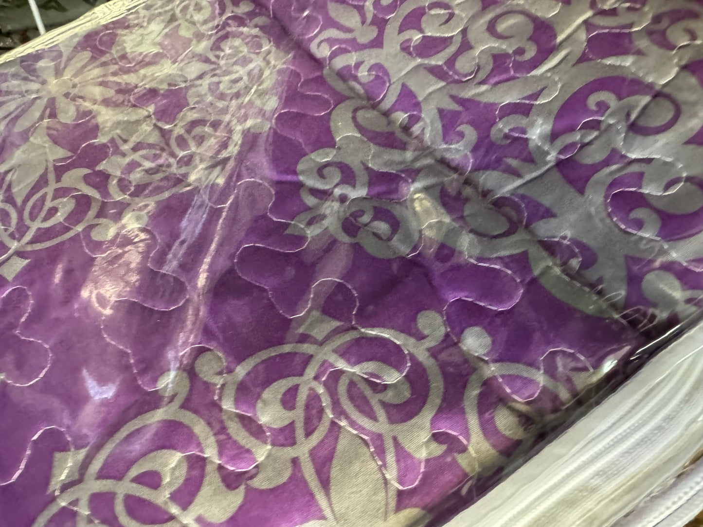 Purple Damask Bedding Set