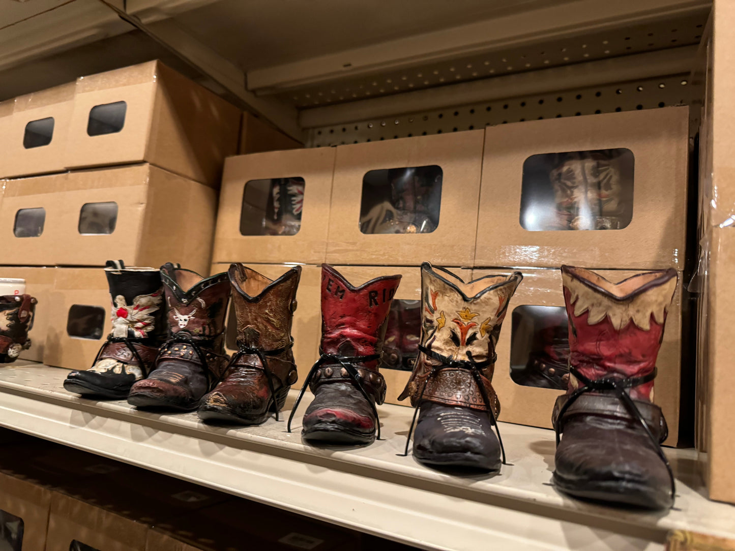 Set of 6 Boot Vases Toothpick Holders