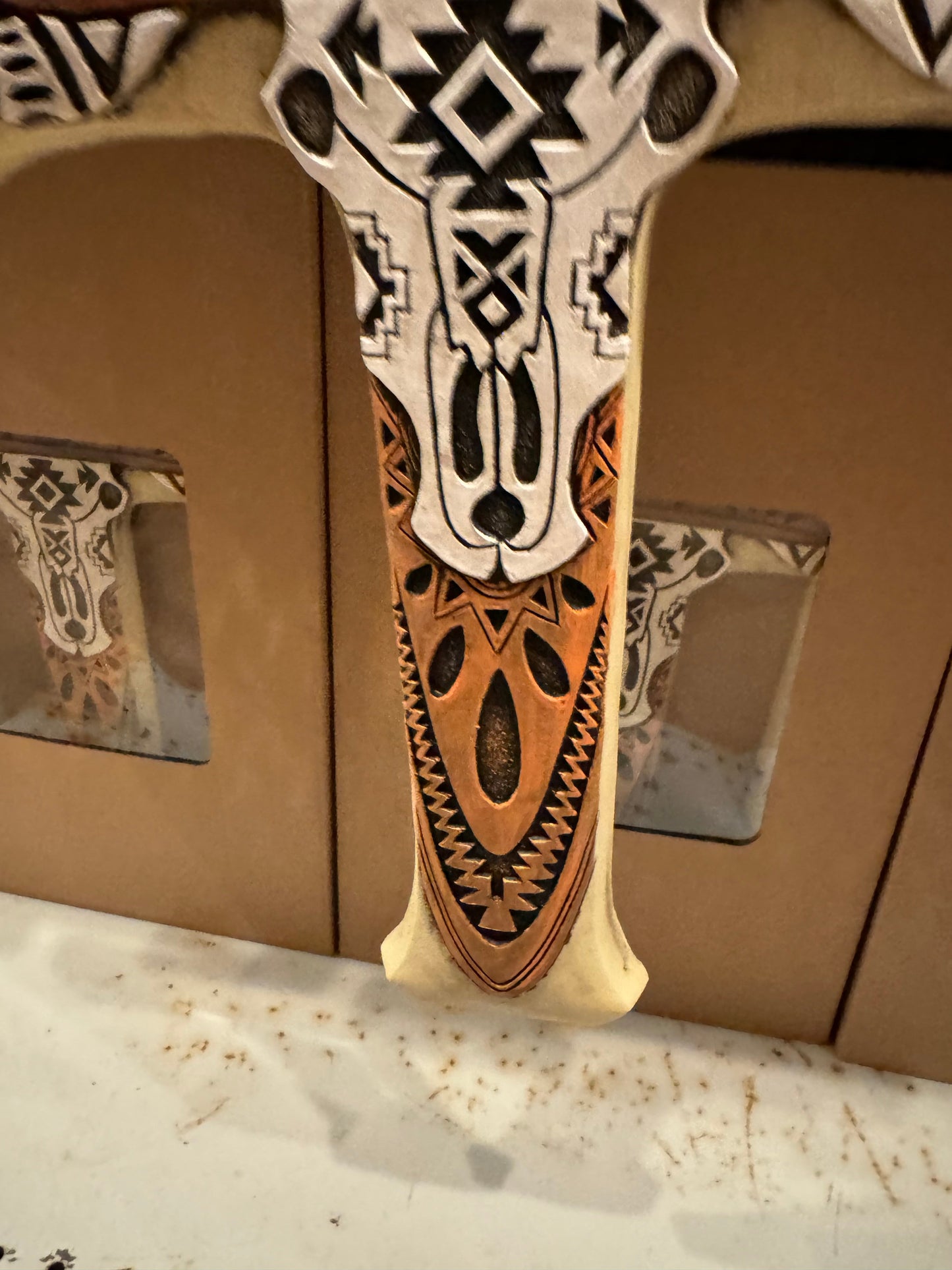 Aztec Cowskull Cross