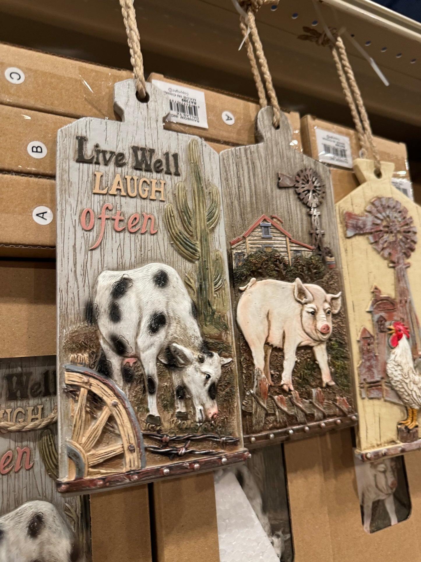 Set of 3 Kitchen Cutting Board Wall Decor