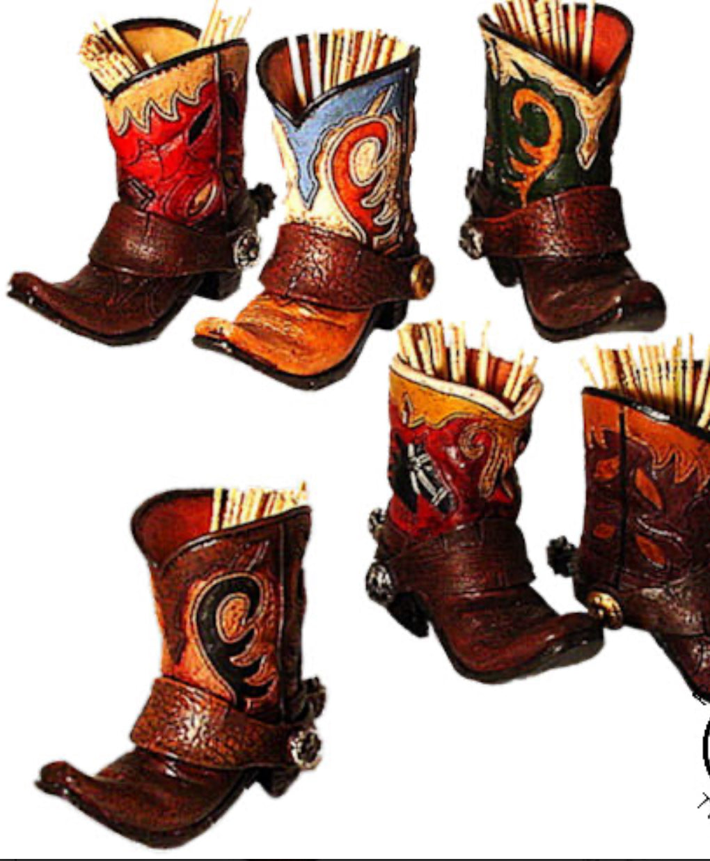 RA7415 Set of 6 Boot Vases
