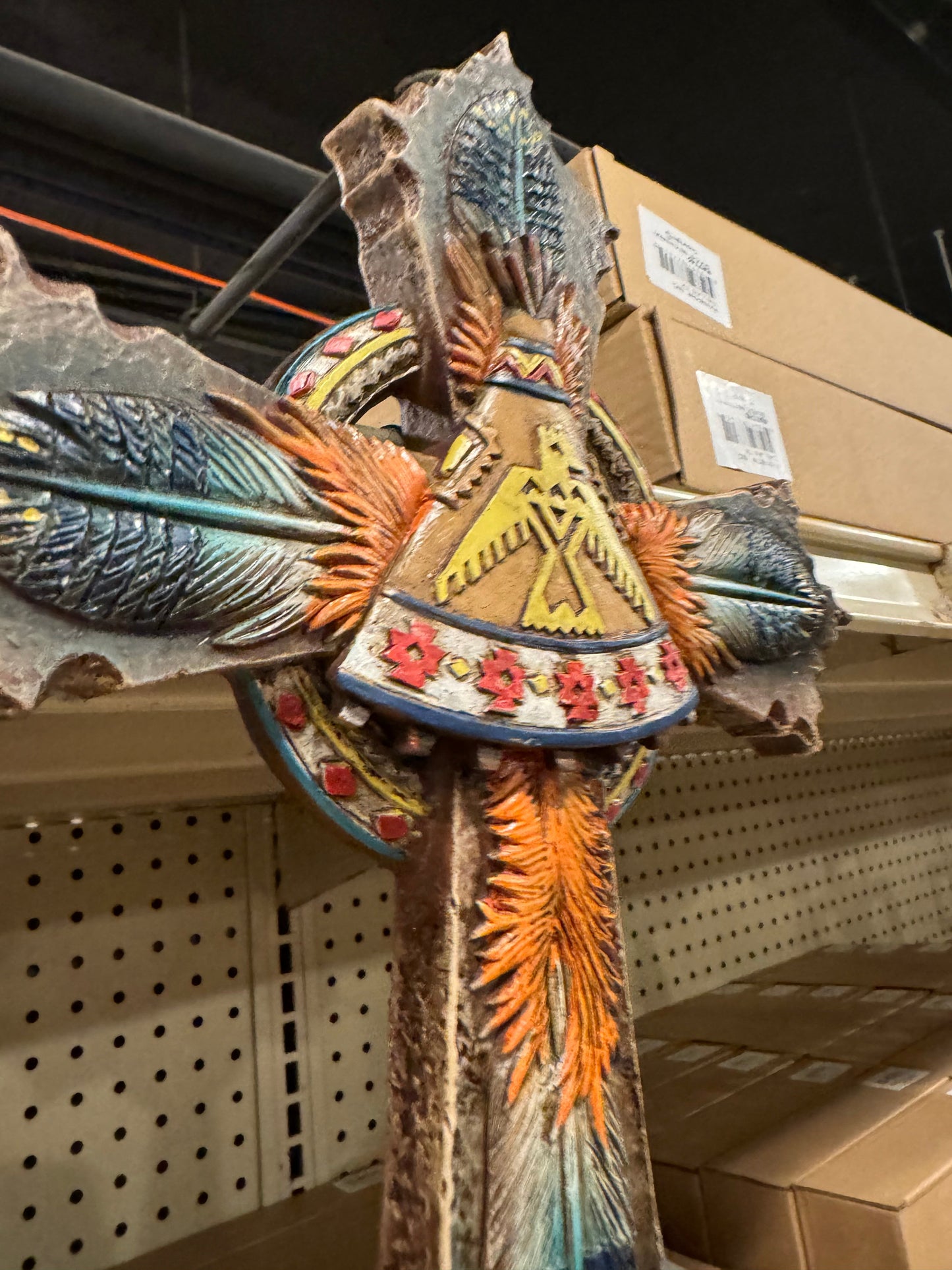 Thunderbird Aztec Feather Cross