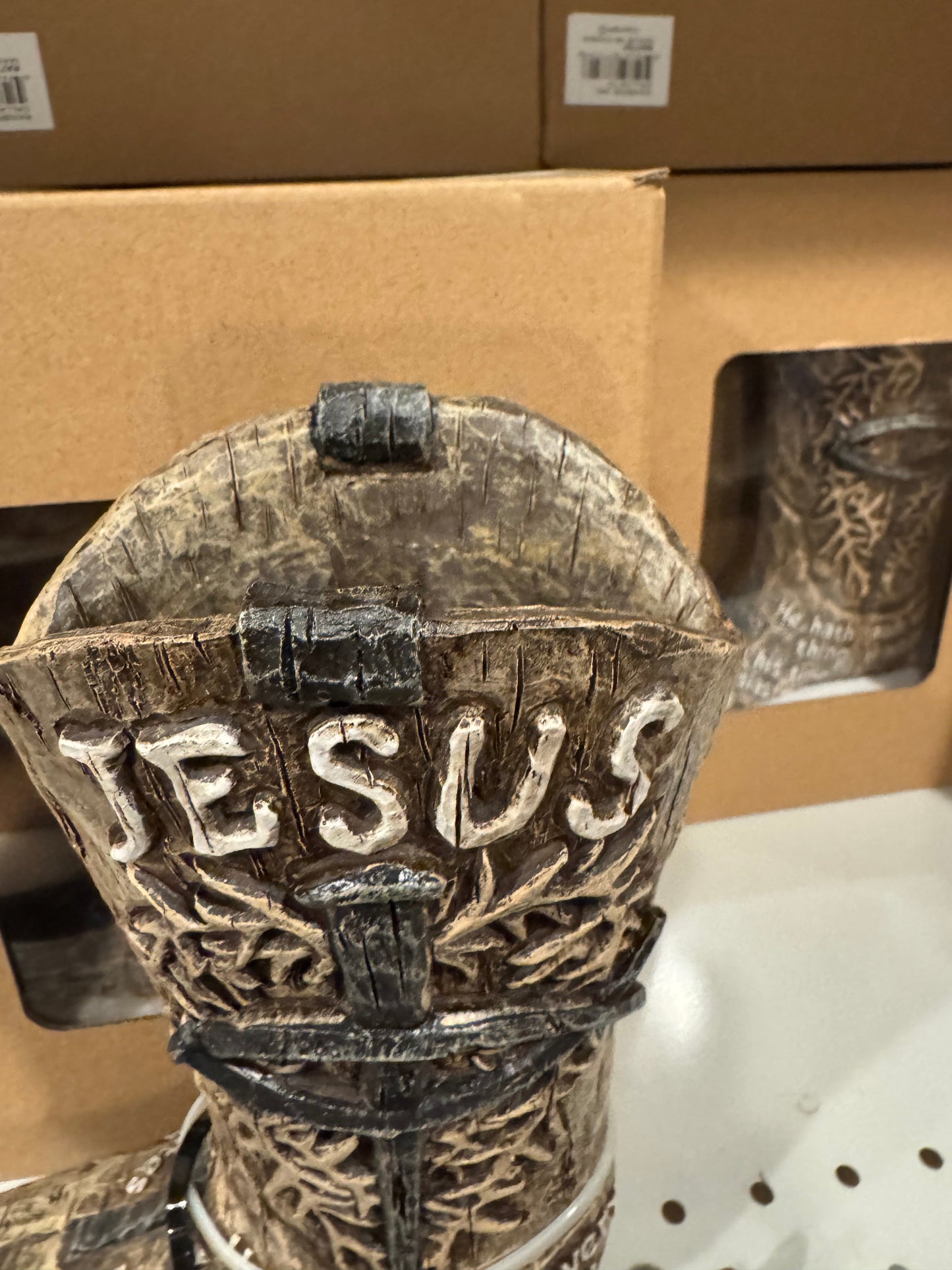 RA7751 Ecclesiastes Jesus Fish Boot Vase