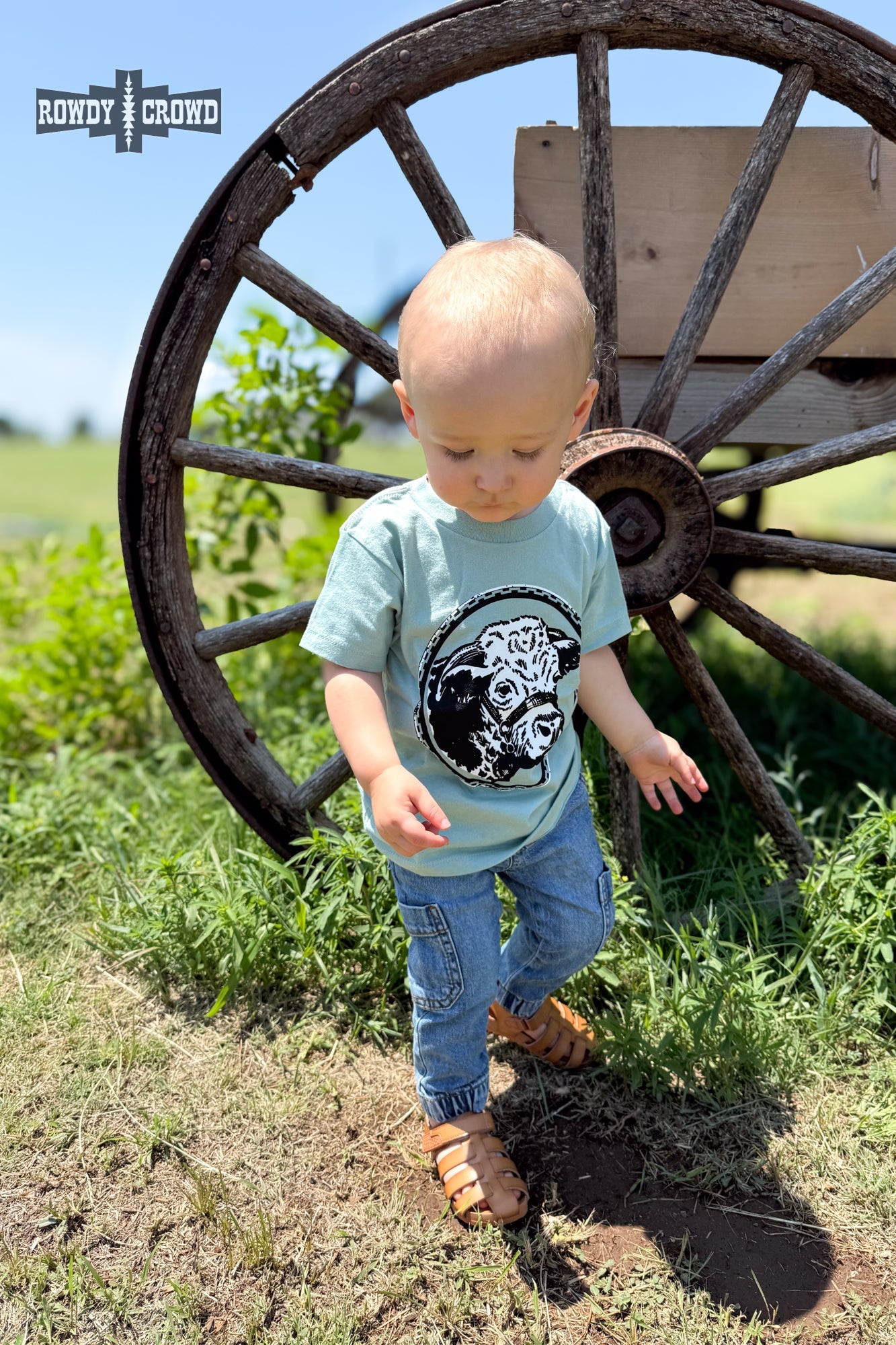 KIDS Happy Hereford Tee- BLUE