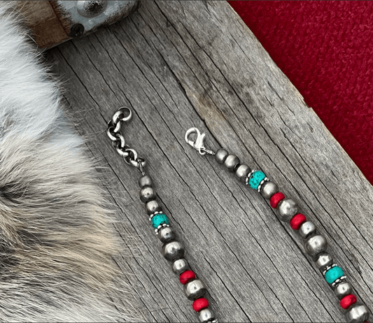 Authentic Multicolored Turquoise Beaded Necklace