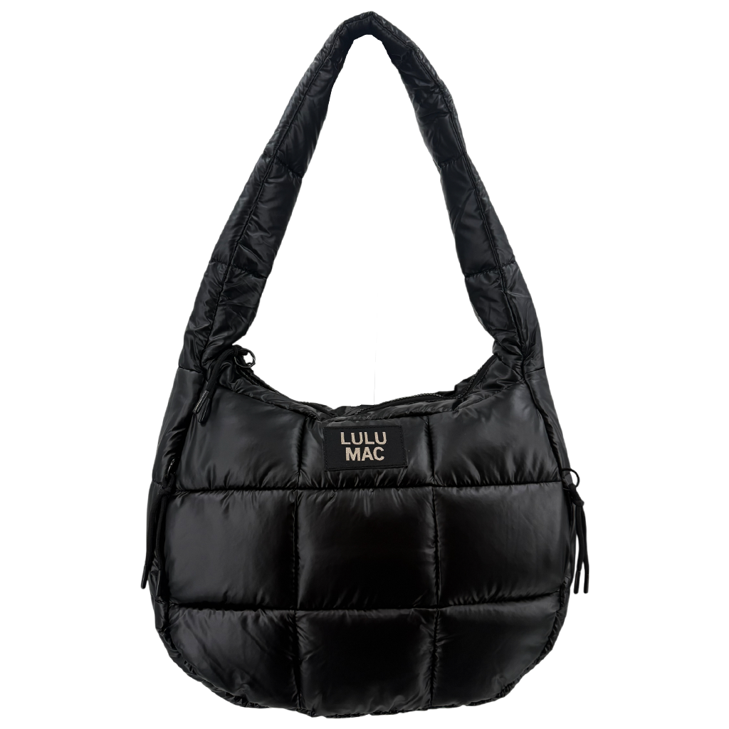 Girlie Girl Originals - MP-8412 PUFFER METALLIC TOTE BAG - MATTE BLACK