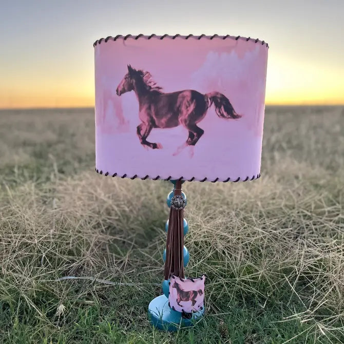Pretty in Pink Wild Horse Lampshade