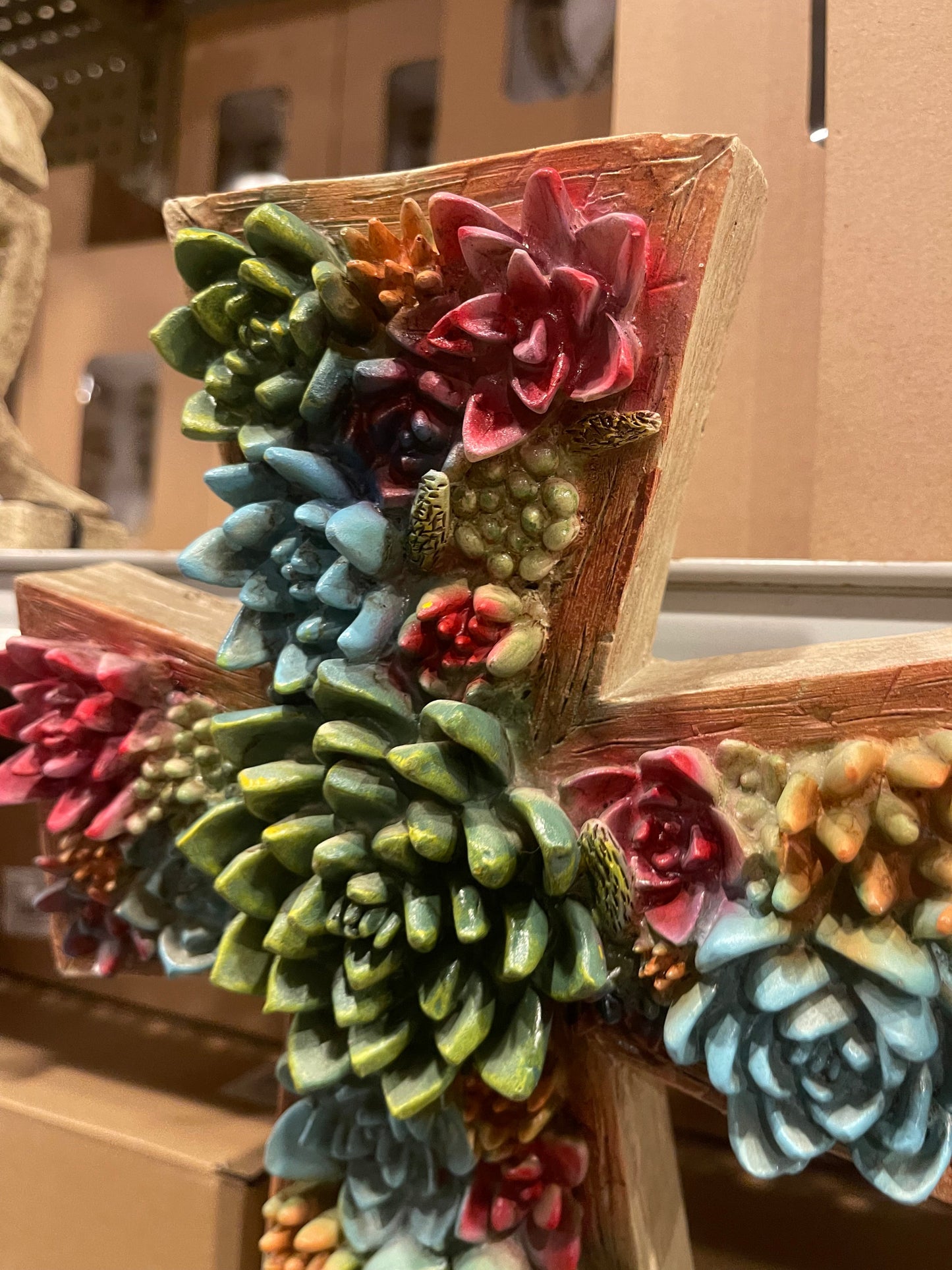Succulent Cactus Wall Cross