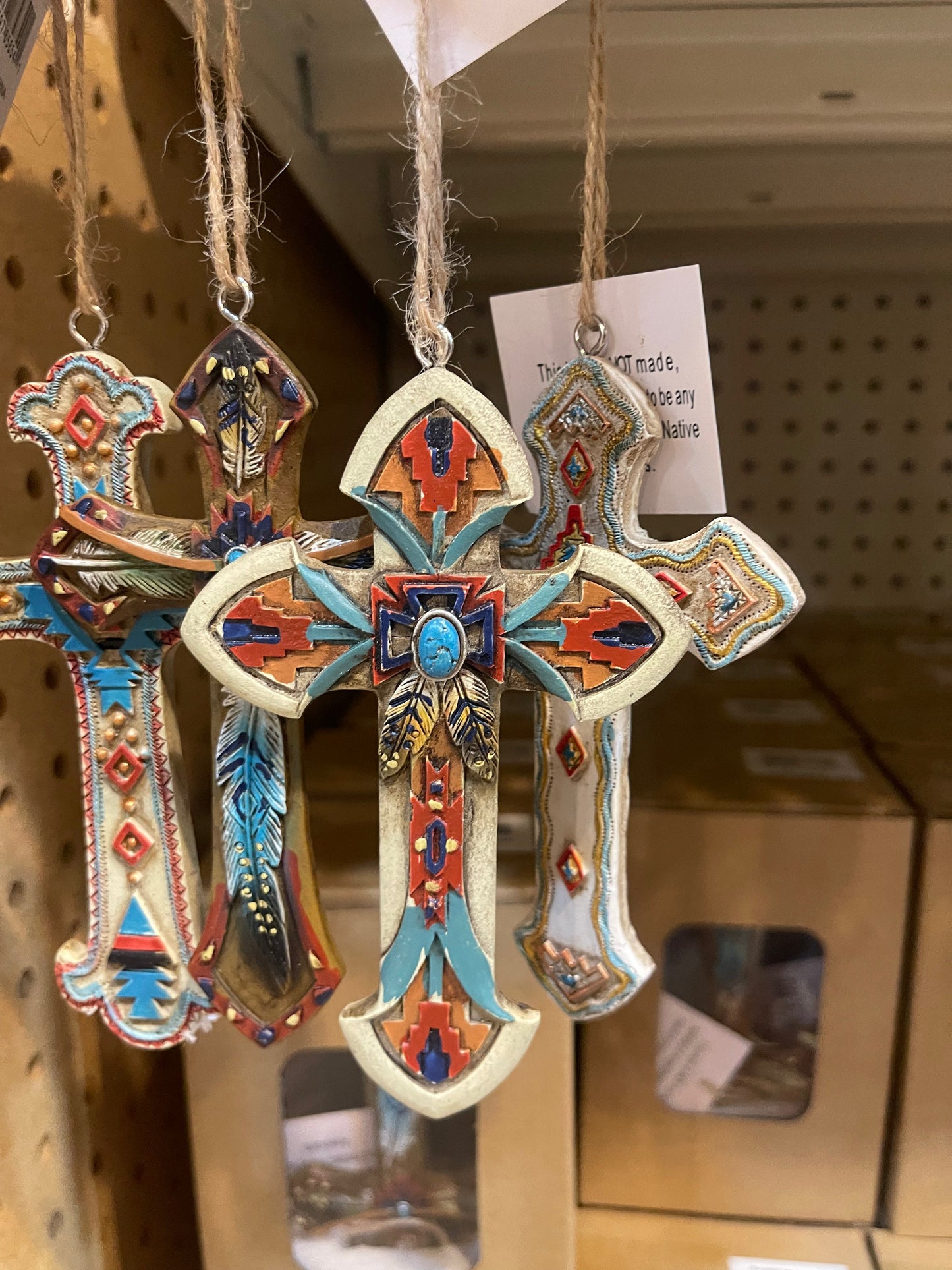 Western Aztec Cross Ornaments
