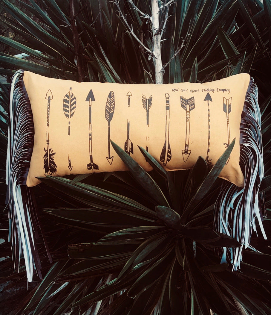 Arrows Pillow Mustard