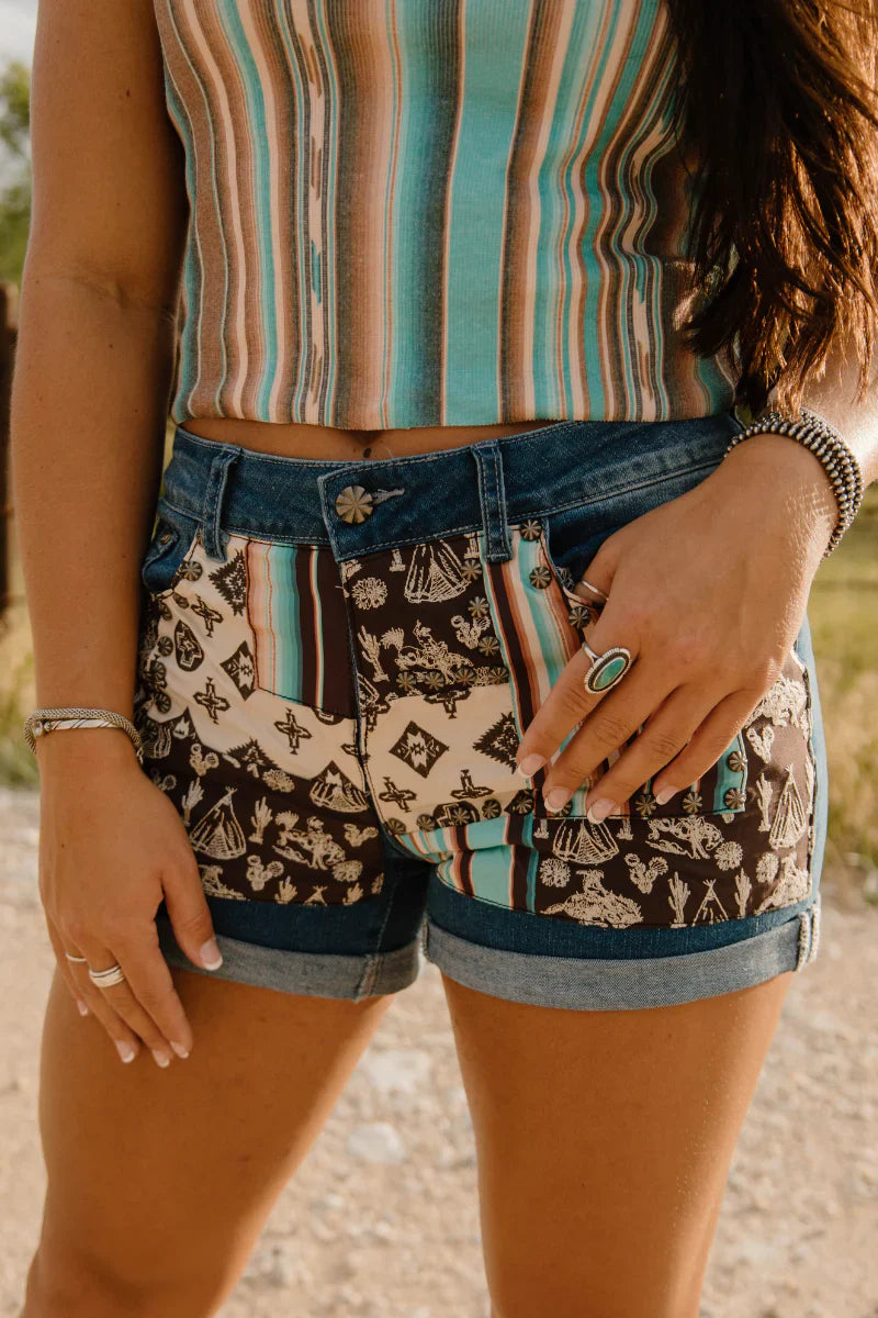 Patched Up Shorts