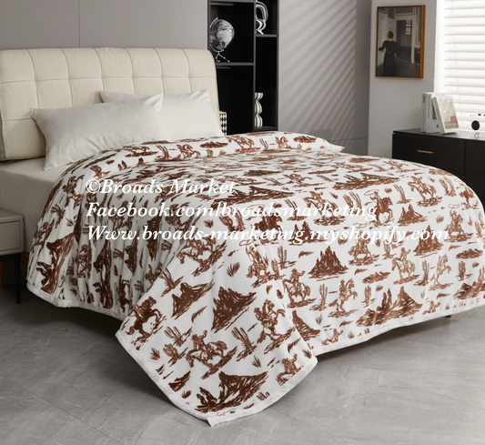 Ranch Cowboy Vanda Super Plush Blanket