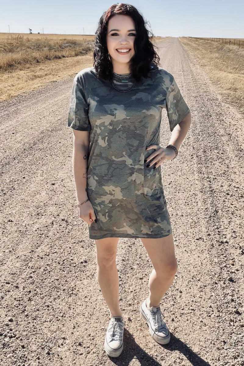 Camo Kreek T-Shirt Dress