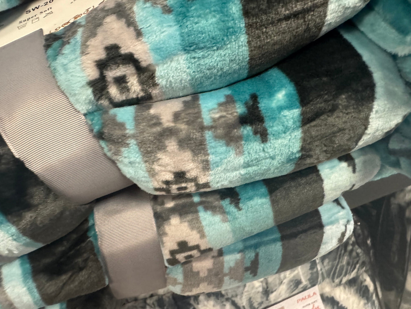 Twin Super Plush Aztec Blankets