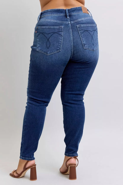 Judy Blue Full Size Washed Thermal Skinny Jeans Plus Size