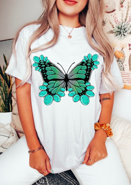 Turquoise Butterfly Graphic