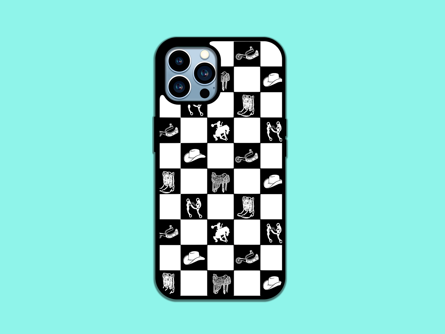Western Checkered Phone Case