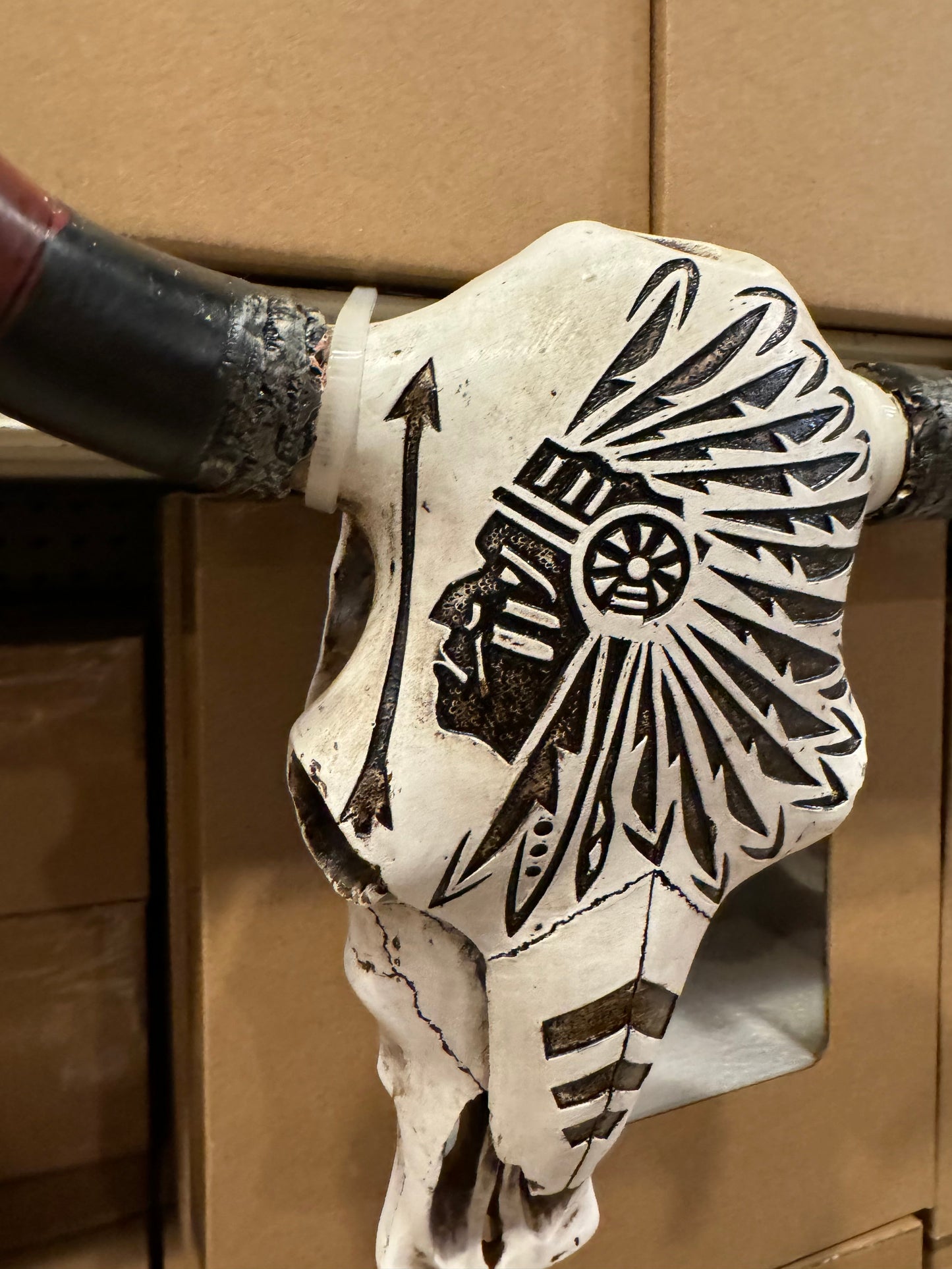 Native Chief Headdress Cowskull Wall Decor