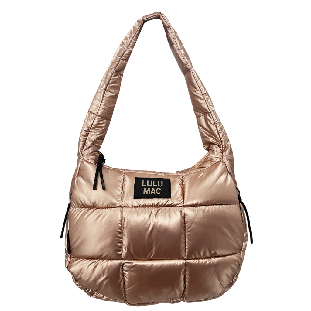 Girlie Girl Originals - MP-8412 PUFFER METALLIC TOTE BAG - CHAMPAGNE