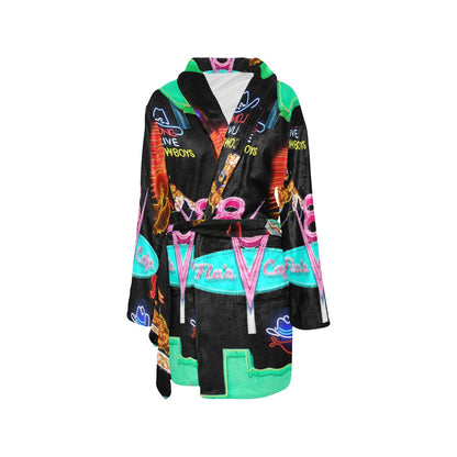 Vegas Neon Women's Western Bath Robe