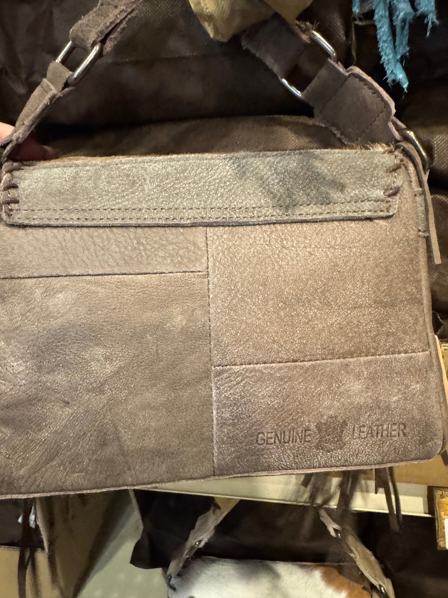 BA2068 Floral Stitched Fringe Envelope Purse