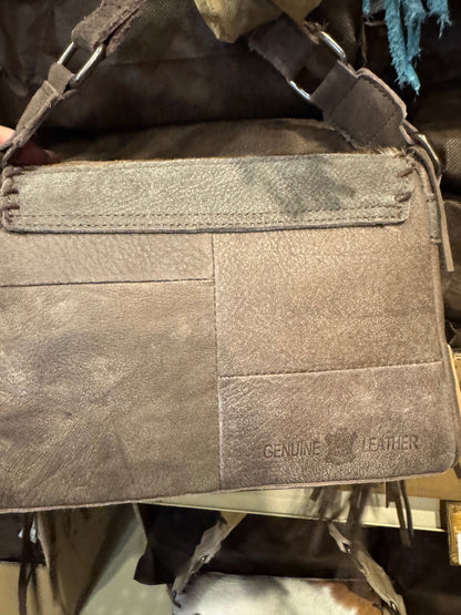 BA2068 Floral Stitched Fringe Envelope Purse