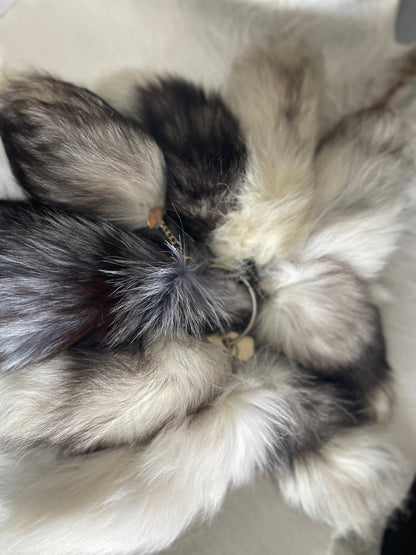 Assorted Short Fox Tail Keychains