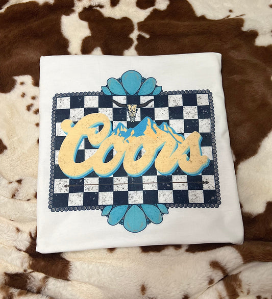 Checkered Coors Graphic Tee