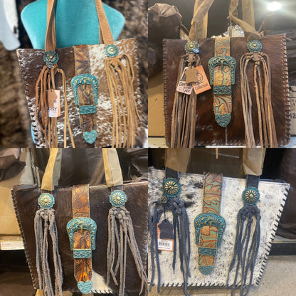 Belt Buckle Concealed Pocket Handbag Purse