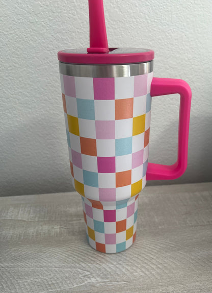 Checkered 40oz Tumbler