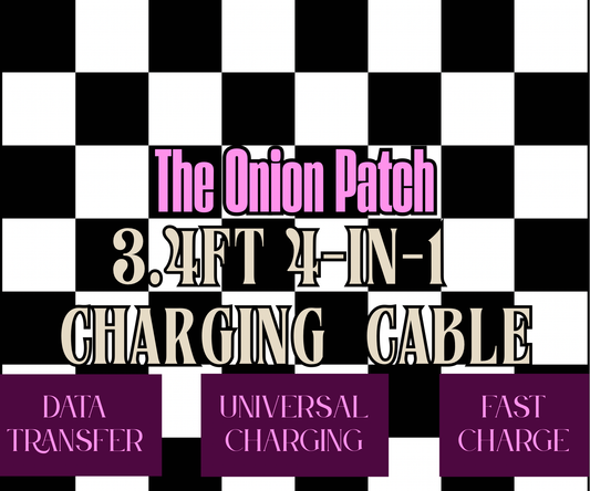 The Onion Patch - Copper Cowboy Pearl and Turquoise 4-in1 Beaded Fast Charging Cable