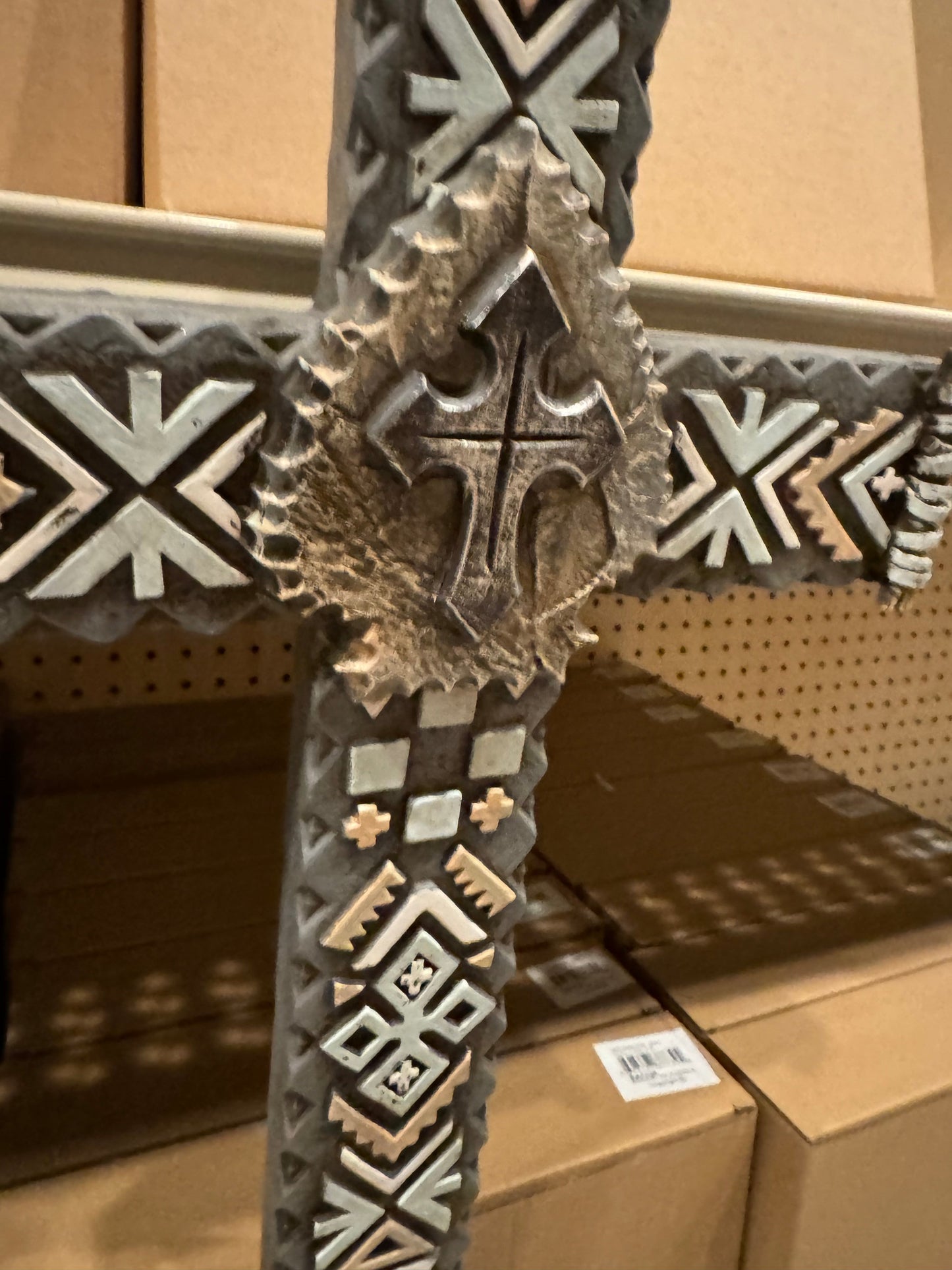 Black & Grey Aztec Cross