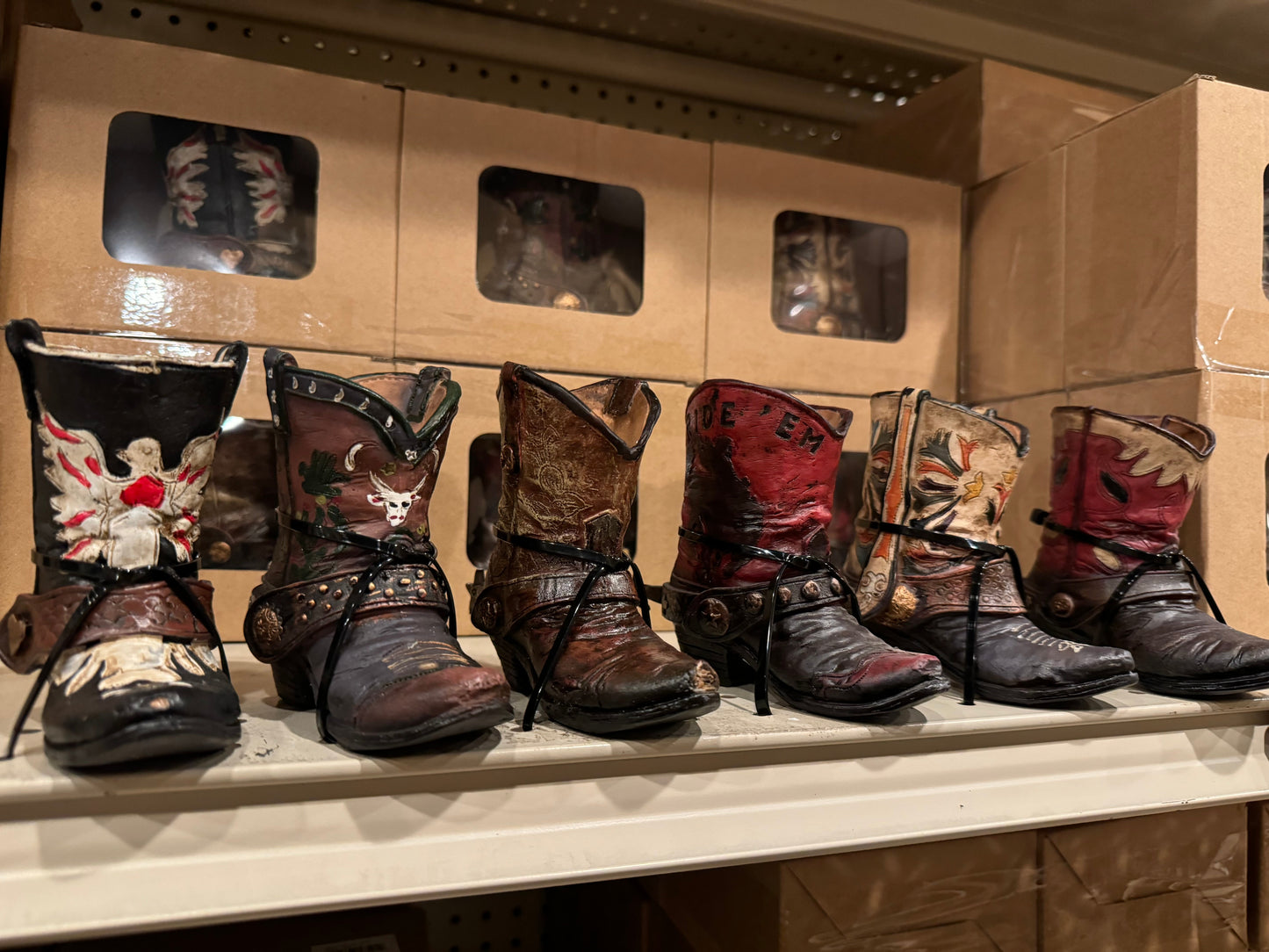 Set of 6 Boot Vases Toothpick Holders