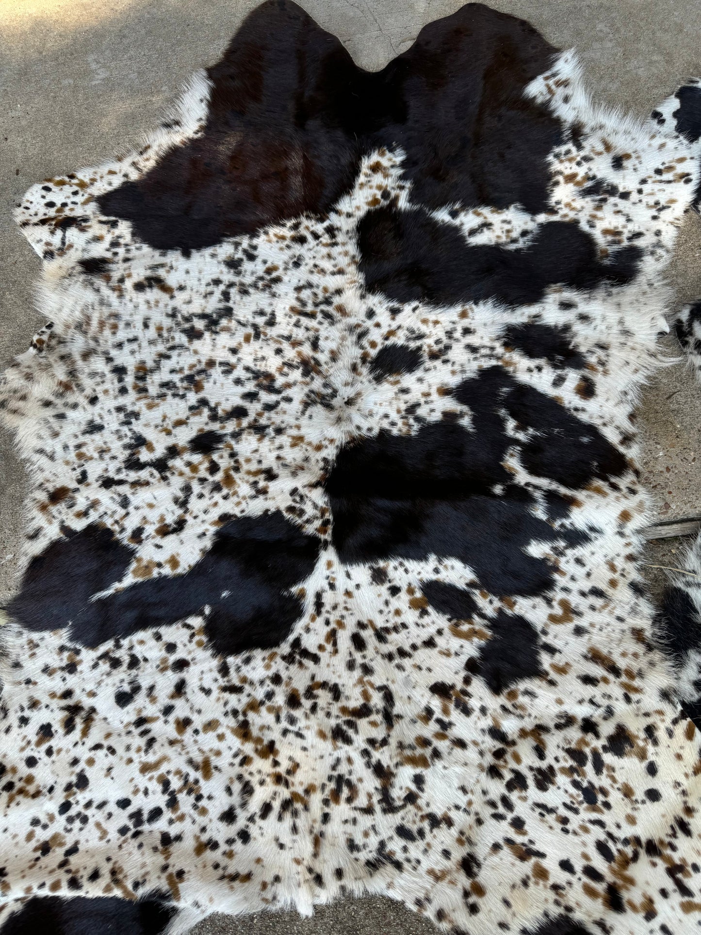 Printed Salt & Pepper Calf Cowhide Rugs