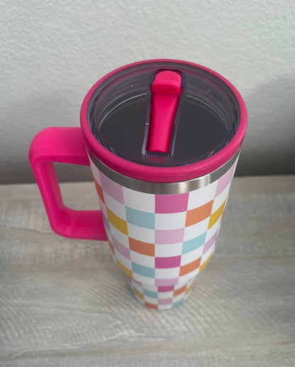 Checkered 40oz Tumbler