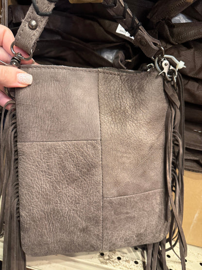 Aztec Diamond Stitched Cowhide Crossbody Purse