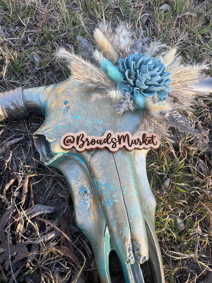 Christa Flex Gold & Blue Cowskull