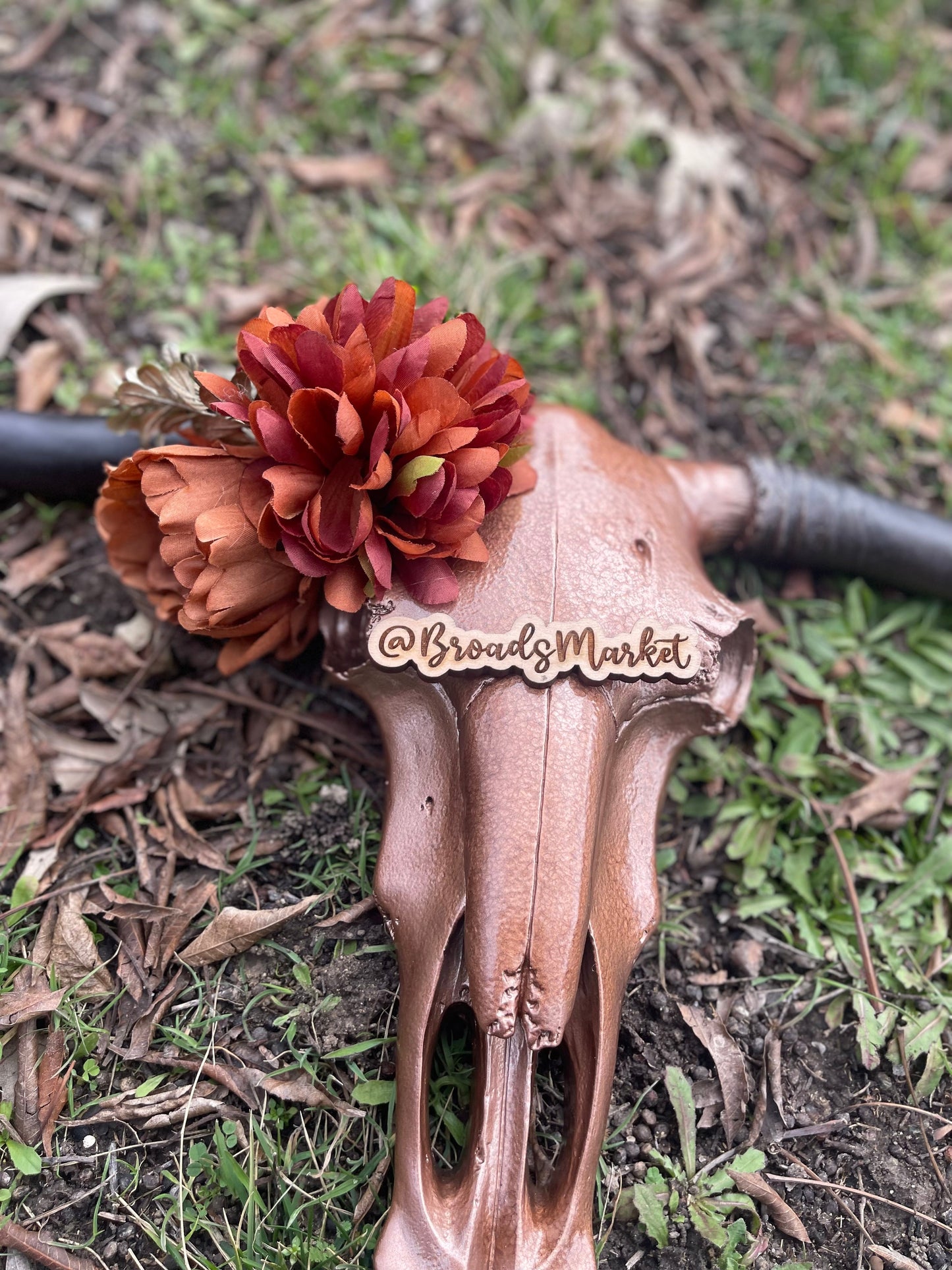 Rustic Floral Cowskull