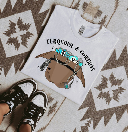 Turquoise & Cowboys Graphic Tee