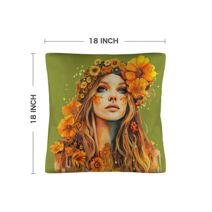Boho Girl Pillow Case Made in America