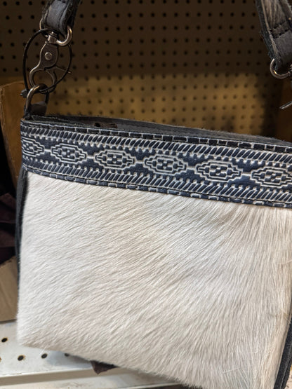 Aztec Line Fringe Crossbody Purse