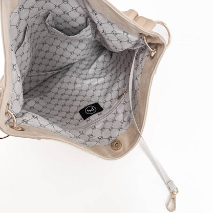 Pretty Simple - Rosalie Rivet Suede Hobo Bag