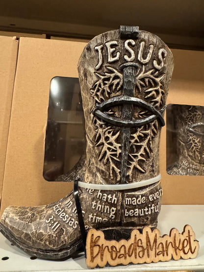 RA7751 Ecclesiastes Jesus Fish Boot Vase