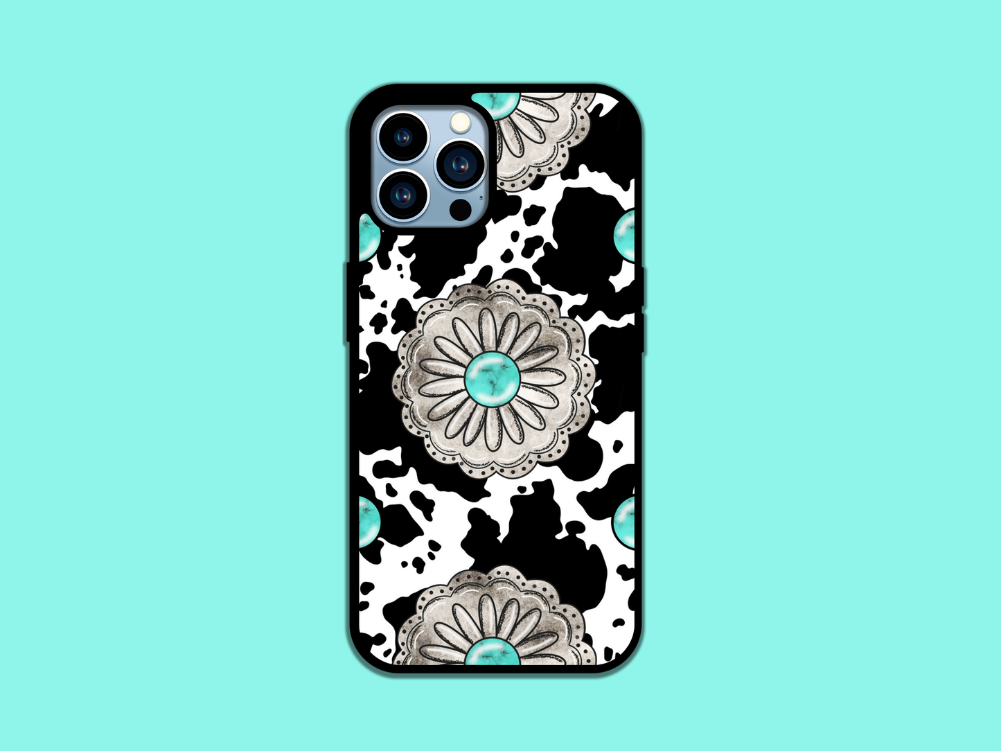 Cowhide Concho Phone Case