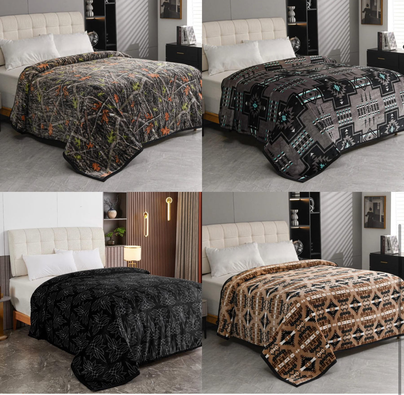 Random Assortment of 5 Super Plush Blankets