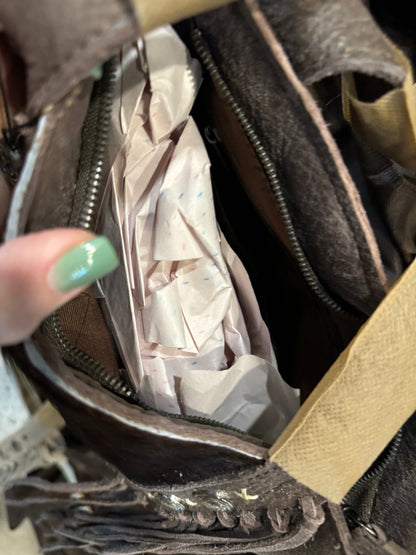 Fringe Studded Handbag Purse BA2069