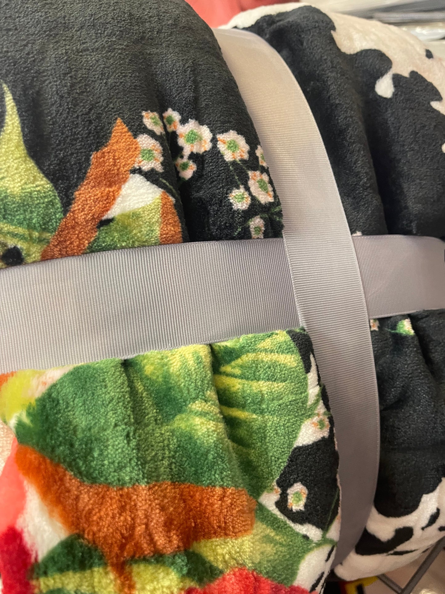 Cow Rose Twin Blanket