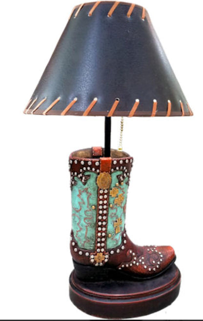 RA1072 Teal Studded Boot Vase